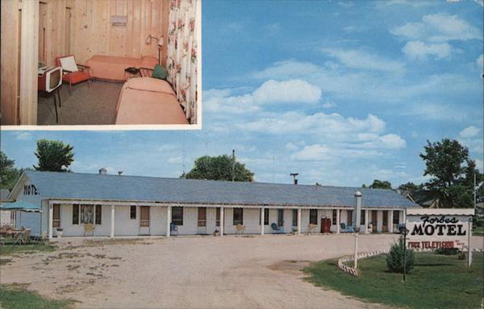 Warblers Way Motel (Forbes Motel) - Vintage Postcard (newer photo)